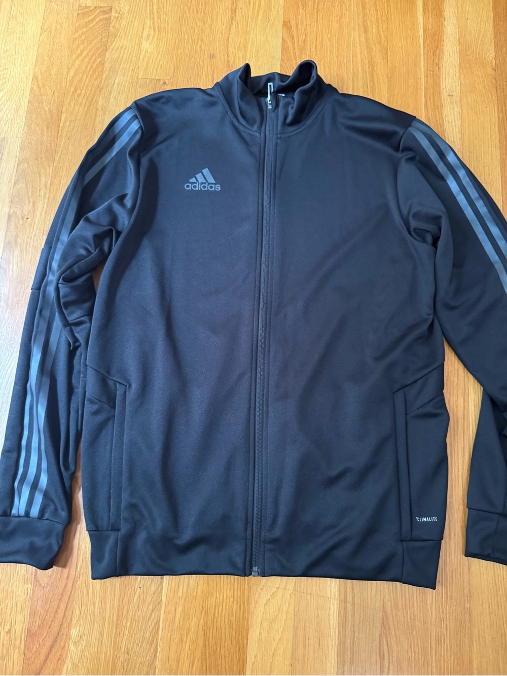 adidas Black Performance Full-Zip Training Jacket